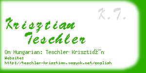 krisztian teschler business card